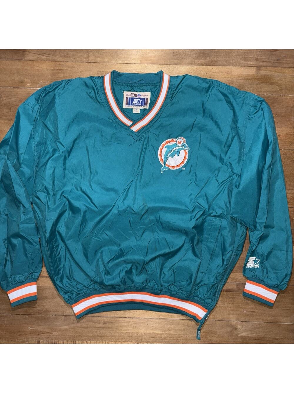 Vintage NFL Starters Authentic Pullover Jacket Marino # 13 Pockets 90s XL Korea